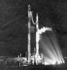 Nasa Project Vanguard rocket on fire